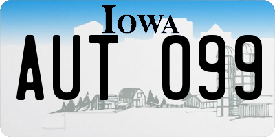 IA license plate AUT099