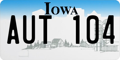 IA license plate AUT104