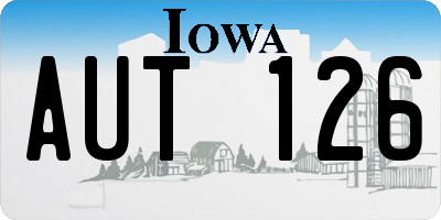 IA license plate AUT126