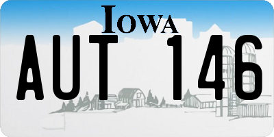 IA license plate AUT146