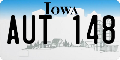 IA license plate AUT148