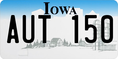 IA license plate AUT150