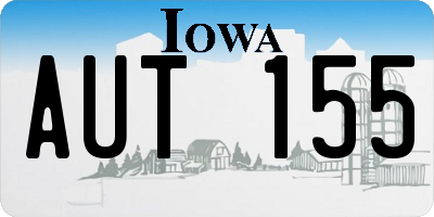 IA license plate AUT155