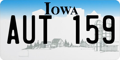 IA license plate AUT159