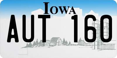 IA license plate AUT160