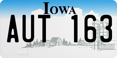 IA license plate AUT163