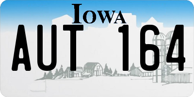IA license plate AUT164