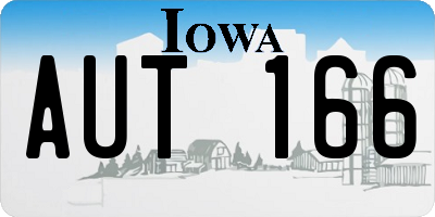 IA license plate AUT166