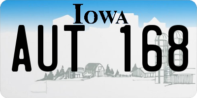 IA license plate AUT168