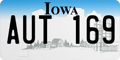 IA license plate AUT169