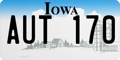 IA license plate AUT170