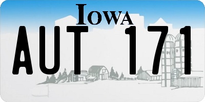 IA license plate AUT171