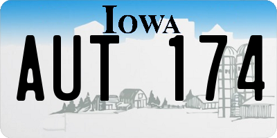 IA license plate AUT174