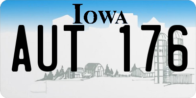 IA license plate AUT176