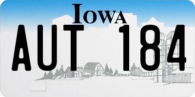 IA license plate AUT184