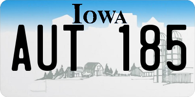 IA license plate AUT185