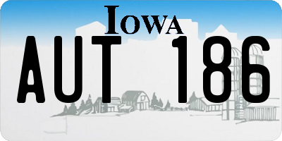 IA license plate AUT186