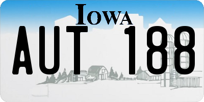 IA license plate AUT188