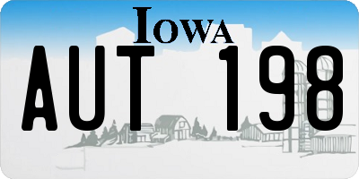 IA license plate AUT198