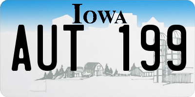IA license plate AUT199