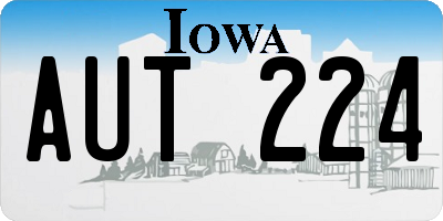 IA license plate AUT224