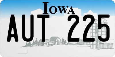 IA license plate AUT225