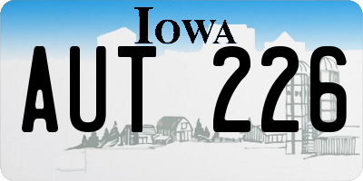 IA license plate AUT226