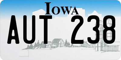 IA license plate AUT238