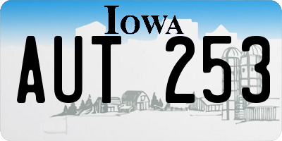 IA license plate AUT253