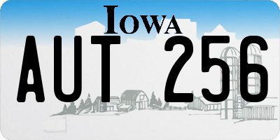 IA license plate AUT256