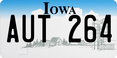 IA license plate AUT264