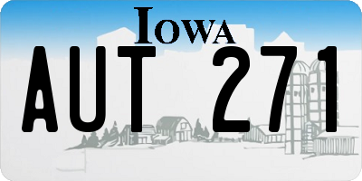 IA license plate AUT271