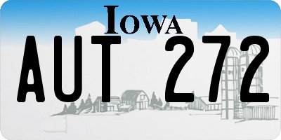 IA license plate AUT272