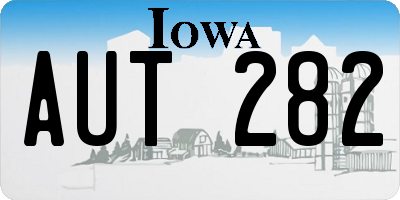 IA license plate AUT282