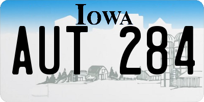 IA license plate AUT284