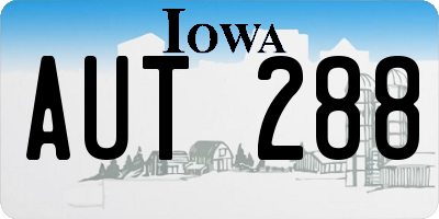 IA license plate AUT288