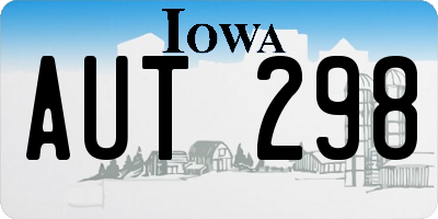 IA license plate AUT298