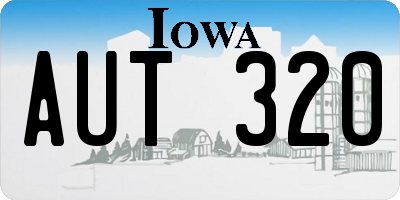 IA license plate AUT320