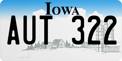 IA license plate AUT322