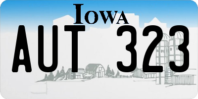 IA license plate AUT323
