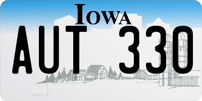 IA license plate AUT330