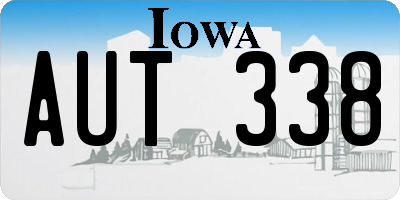 IA license plate AUT338