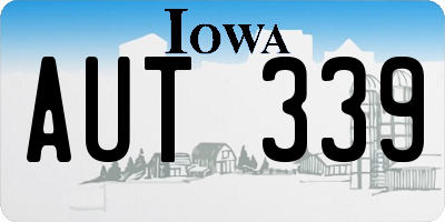 IA license plate AUT339