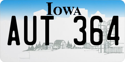 IA license plate AUT364