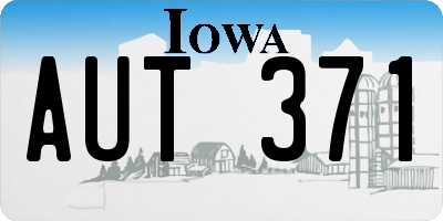 IA license plate AUT371