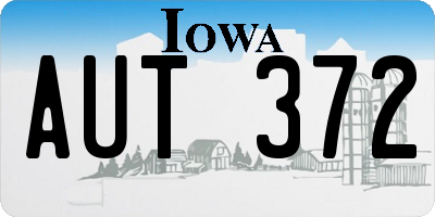 IA license plate AUT372