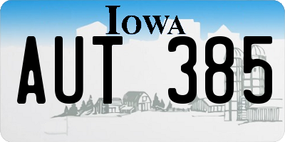 IA license plate AUT385