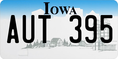 IA license plate AUT395