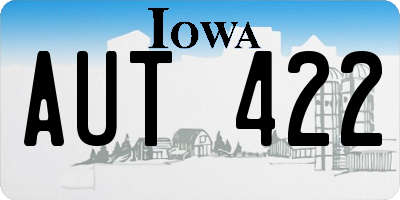 IA license plate AUT422