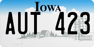 IA license plate AUT423